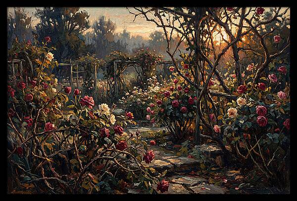 Fragrant Rose Garden At Dawn