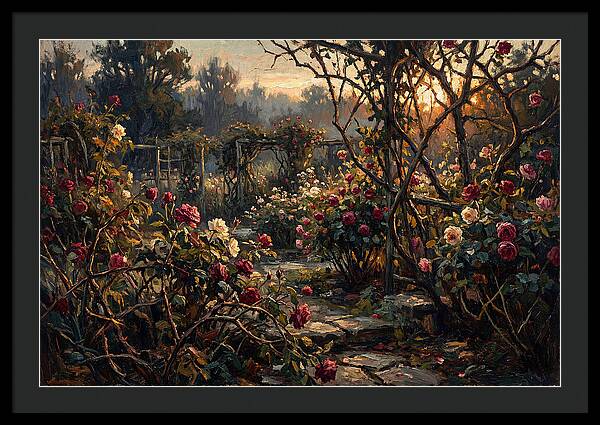 Fragrant Rose Garden At Dawn