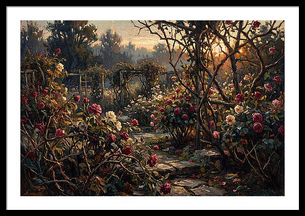 Fragrant Rose Garden At Dawn