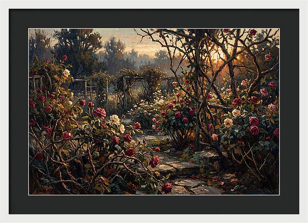 Fragrant Rose Garden At Dawn