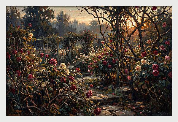 Fragrant Rose Garden At Dawn