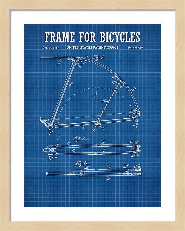 Frame For Bicycles Blueprint Patent Us595459a
