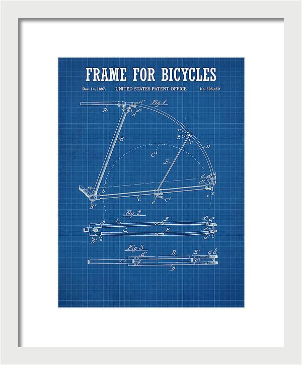 Frame For Bicycles Blueprint Patent Us595459a