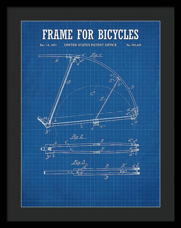 Frame For Bicycles Blueprint Patent Us595459a