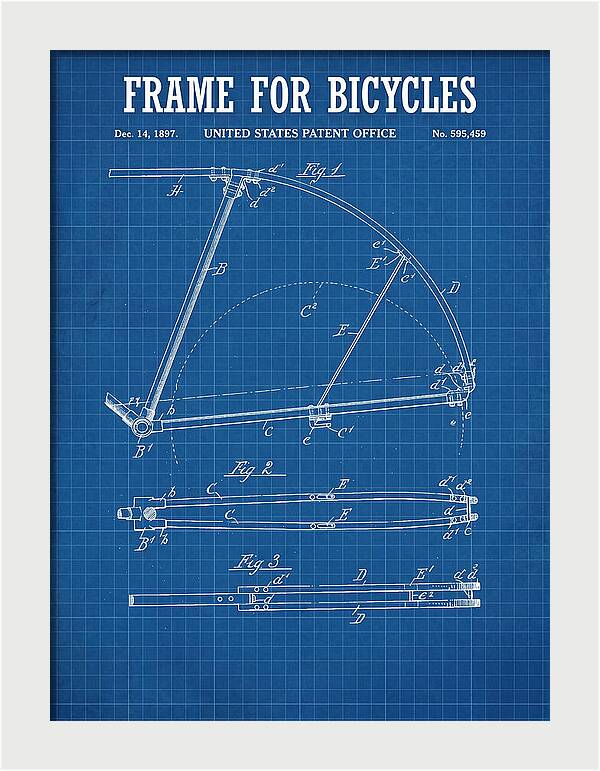 Frame For Bicycles Blueprint Patent Us595459a