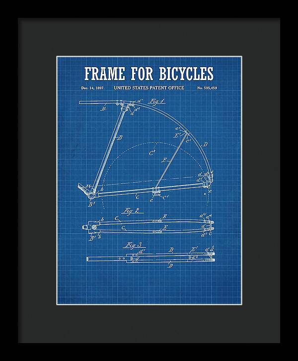 Frame For Bicycles Blueprint Patent Us595459a