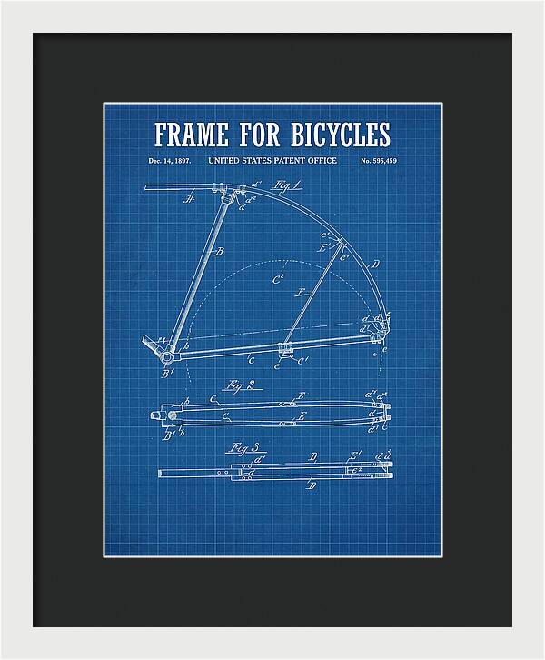 Frame For Bicycles Blueprint Patent Us595459a