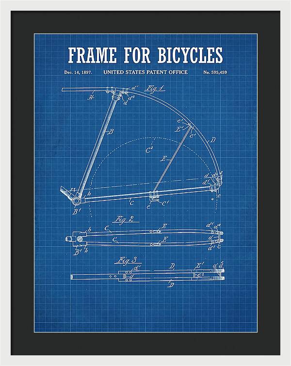 Frame For Bicycles Blueprint Patent Us595459a