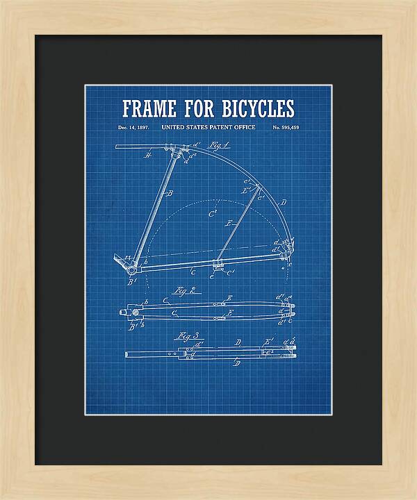 Frame For Bicycles Blueprint Patent Us595459a