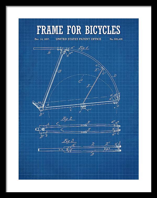 Frame For Bicycles Blueprint Patent Us595459a
