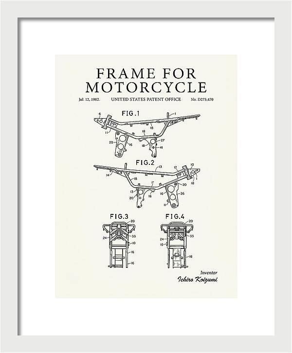 Frame For Motorcycle Minimalist Patent Usd275470s