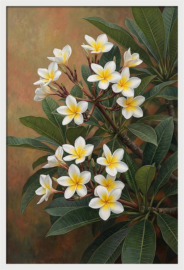 Frangipani Blossoms In Bloom