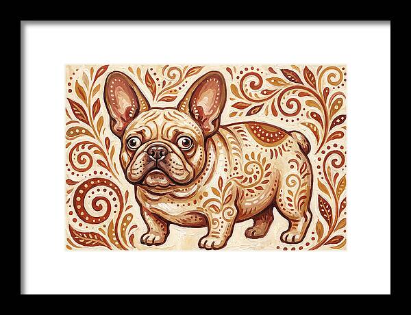 French Bulldog Folk Art
