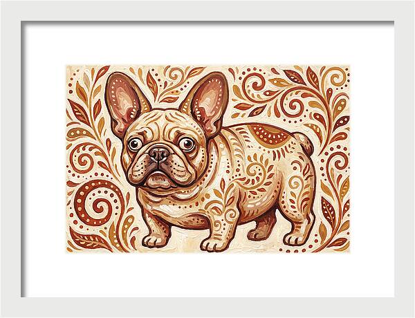 French Bulldog Folk Art