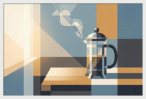 French Press Coffee In Morning