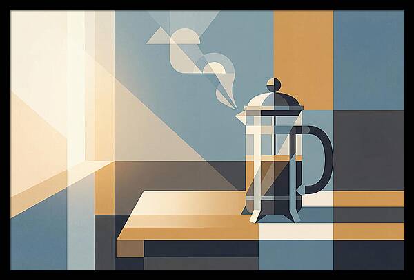 French Press Coffee In Morning