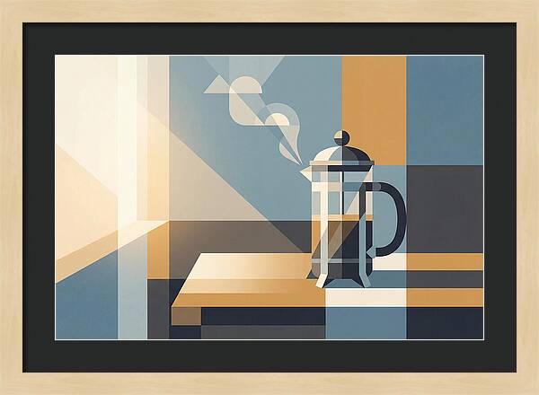 French Press Coffee In Morning