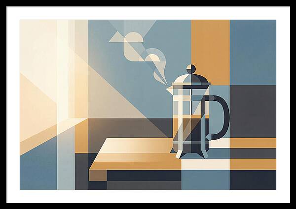 French Press Coffee In Morning