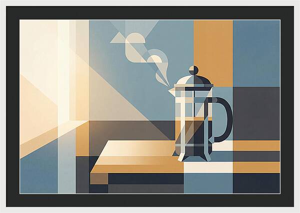 French Press Coffee In Morning