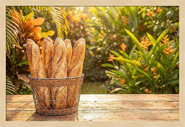Fresh Baked Baguettes In Nature