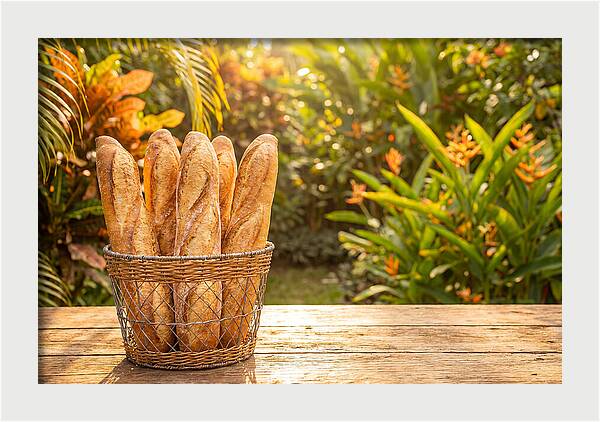 Fresh Baked Baguettes In Nature