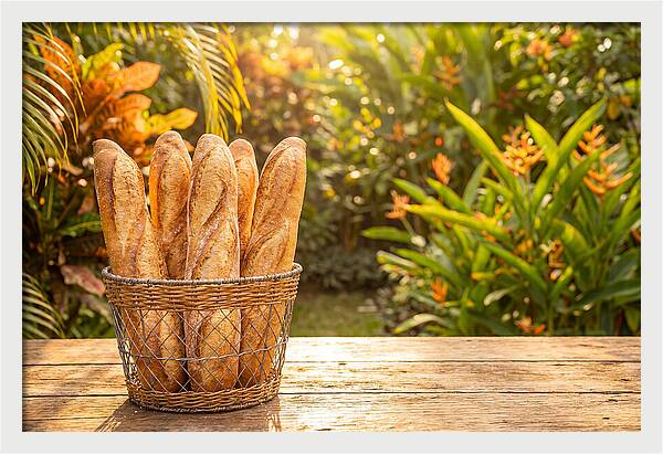 Fresh Baked Baguettes In Nature