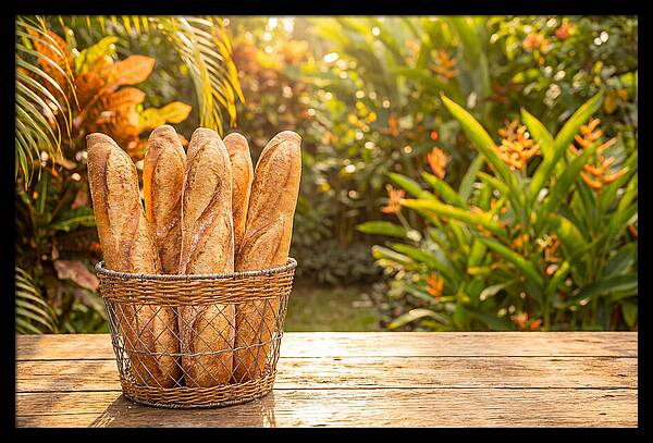Fresh Baked Baguettes In Nature