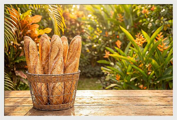 Fresh Baked Baguettes In Nature