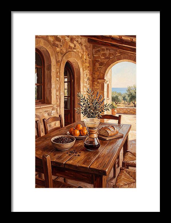 Fresh Coffee In A Mediterranean Setting