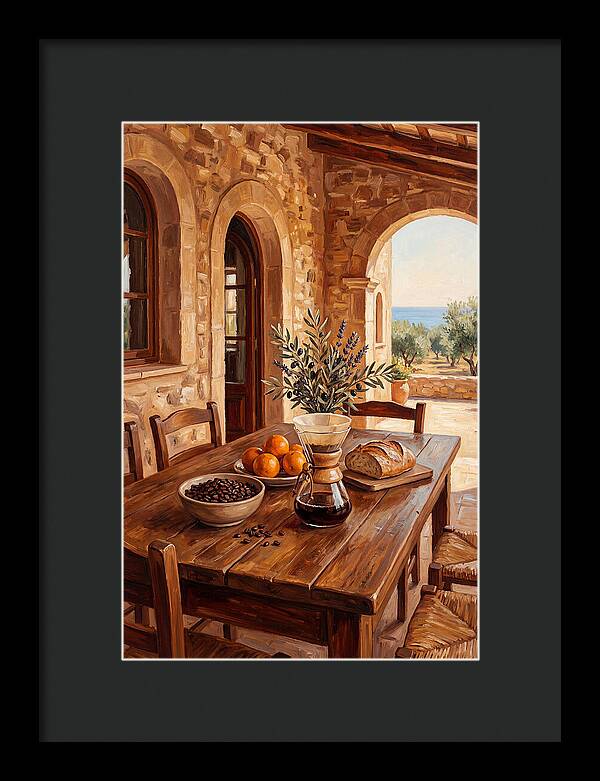 Fresh Coffee In A Mediterranean Setting