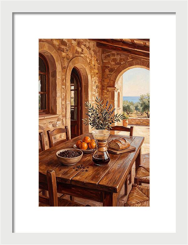 Fresh Coffee In A Mediterranean Setting