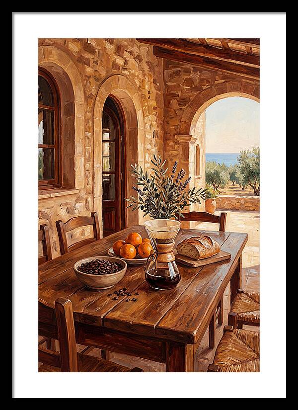 Fresh Coffee In A Mediterranean Setting