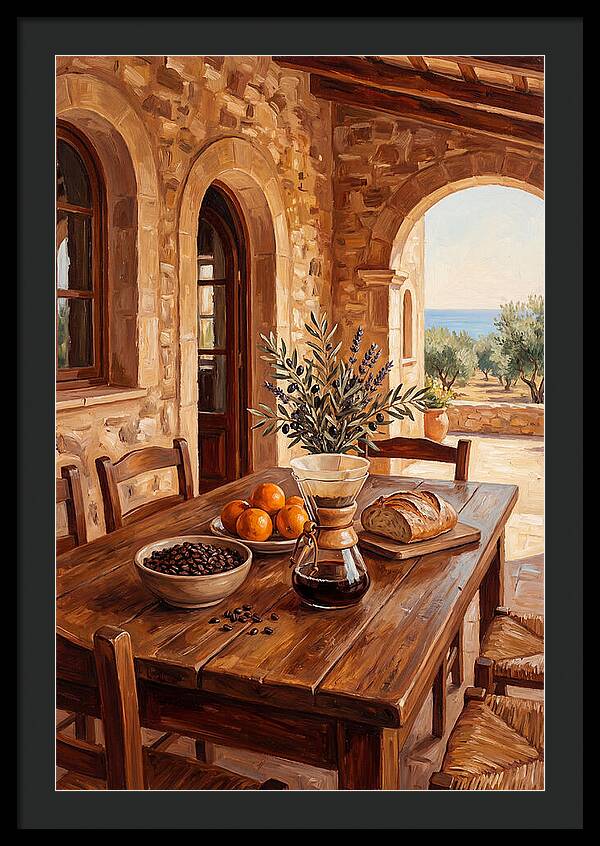 Fresh Coffee In A Mediterranean Setting