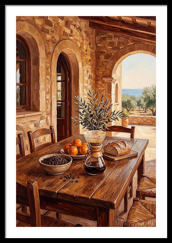 Fresh Coffee In A Mediterranean Setting