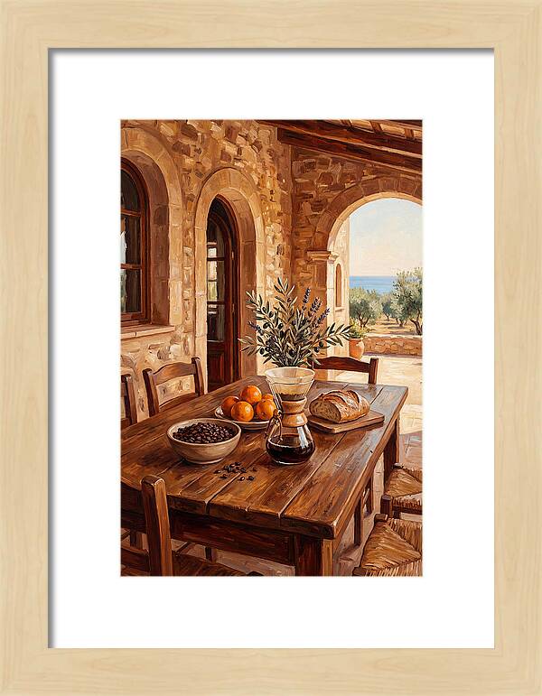 Fresh Coffee In A Mediterranean Setting