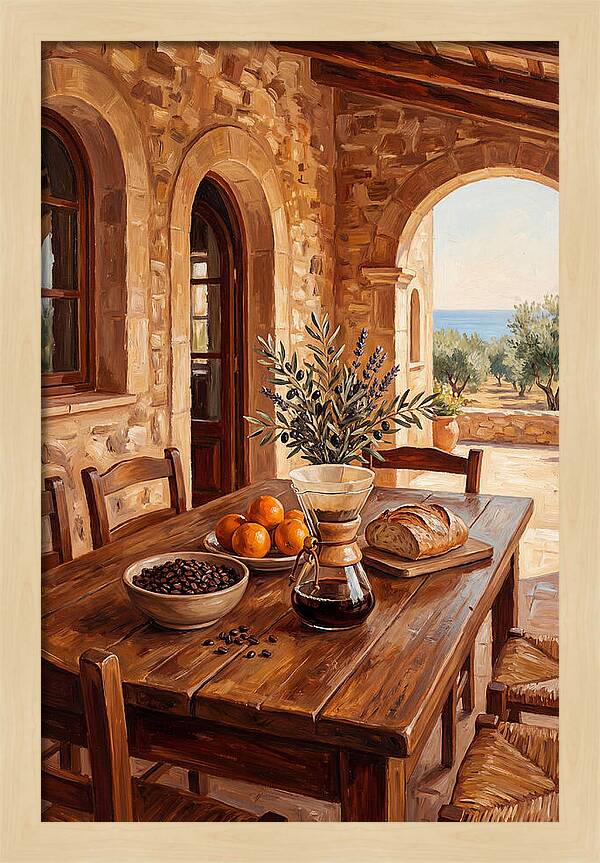 Fresh Coffee In A Mediterranean Setting