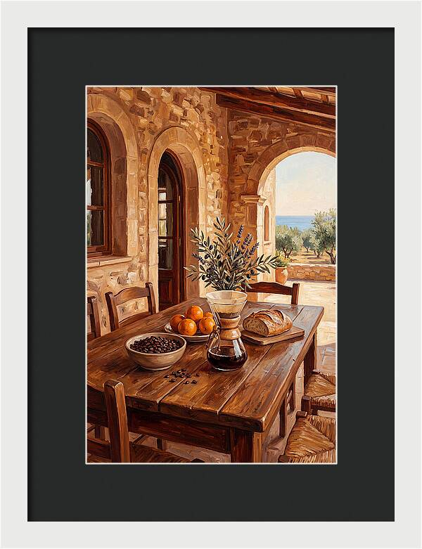 Fresh Coffee In A Mediterranean Setting