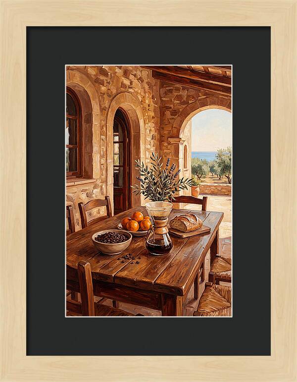 Fresh Coffee In A Mediterranean Setting