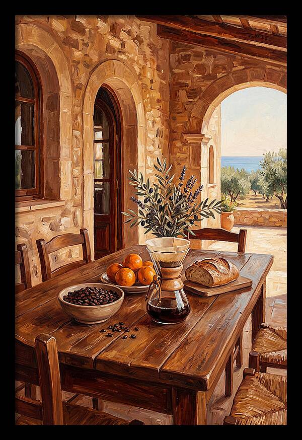Fresh Coffee In A Mediterranean Setting