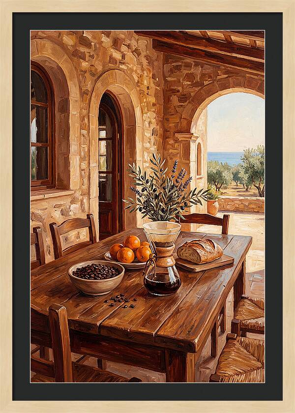Fresh Coffee In A Mediterranean Setting
