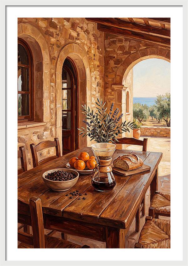 Fresh Coffee In A Mediterranean Setting