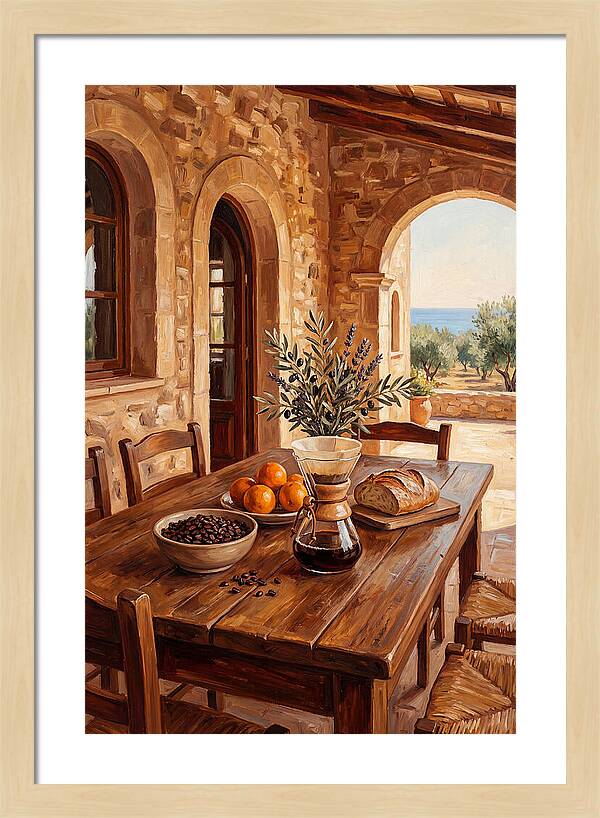 Fresh Coffee In A Mediterranean Setting