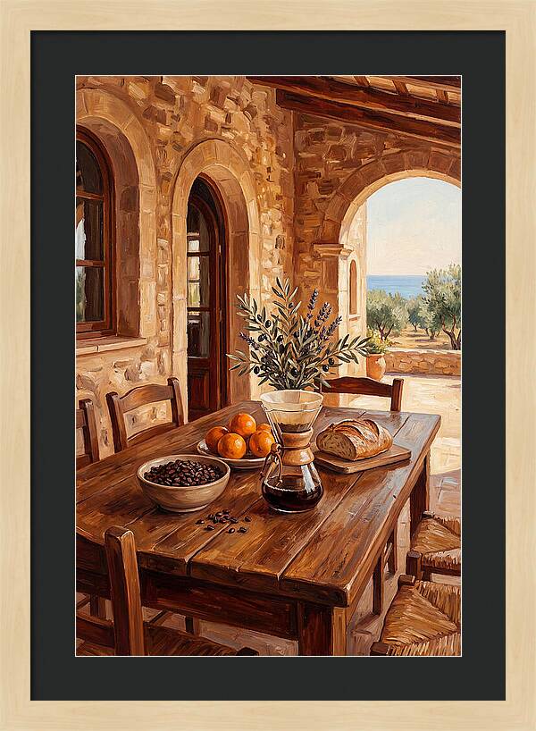 Fresh Coffee In A Mediterranean Setting