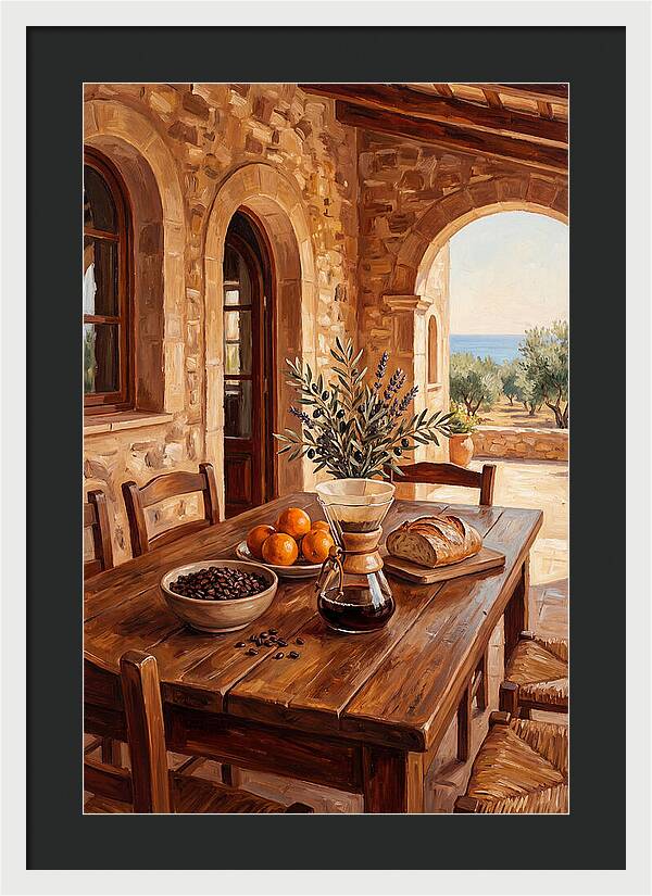 Fresh Coffee In A Mediterranean Setting