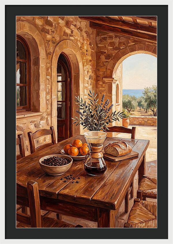 Fresh Coffee In A Mediterranean Setting
