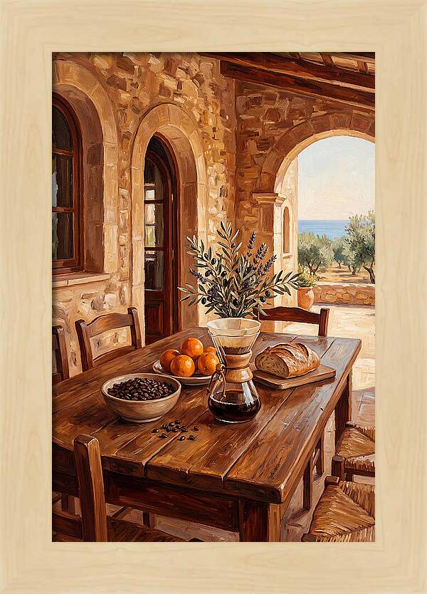 Fresh Coffee In A Mediterranean Setting