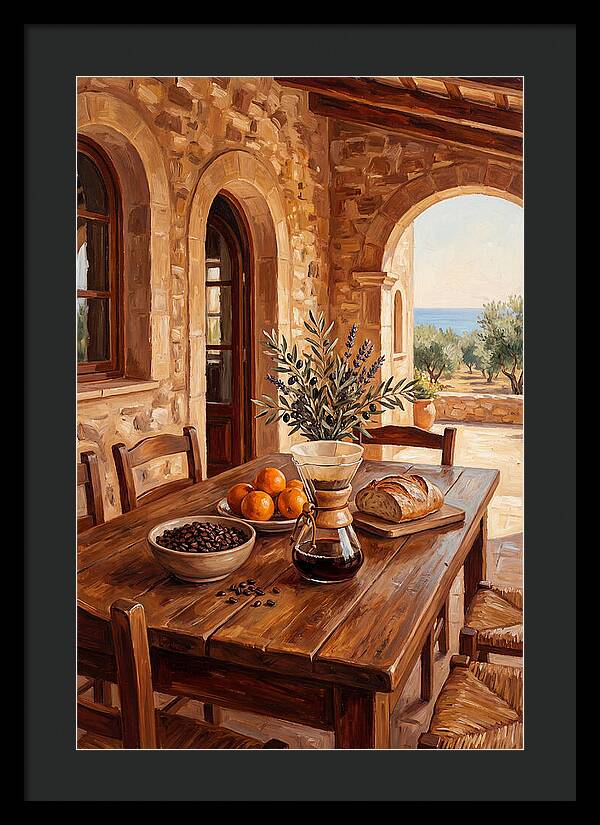 Fresh Coffee In A Mediterranean Setting