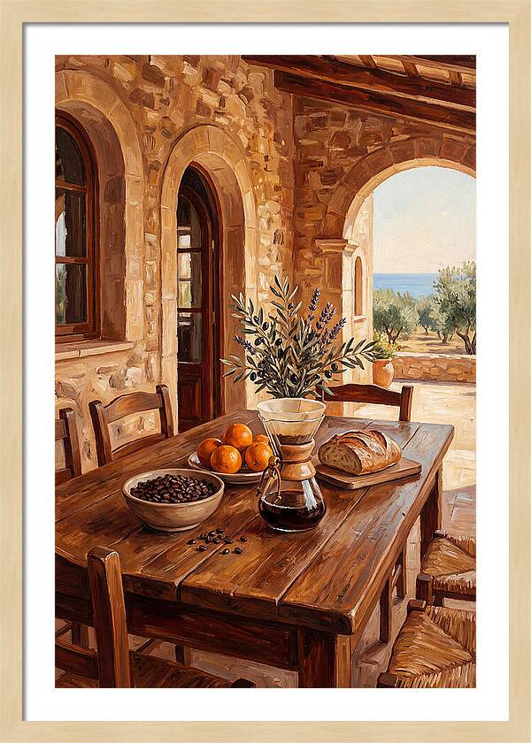 Fresh Coffee In A Mediterranean Setting