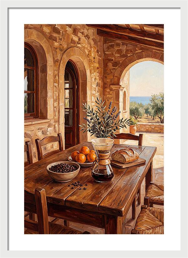 Fresh Coffee In A Mediterranean Setting
