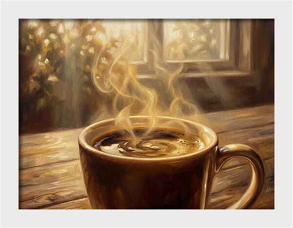 Fresh Coffee In Morning Light